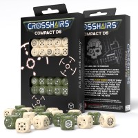 Crosshairs Compact D6 RPG kauliukų rinkinys (smėlio ir alyvuogių sp.)